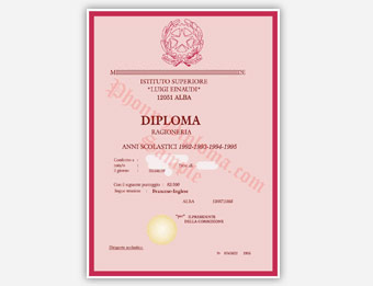 Ministero Della Pubblica Instruzione (3) - Fake Diploma Sample from Italy